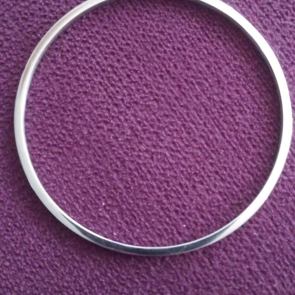 Stainless Steel/CZ Bangle - Picture 4 of 4